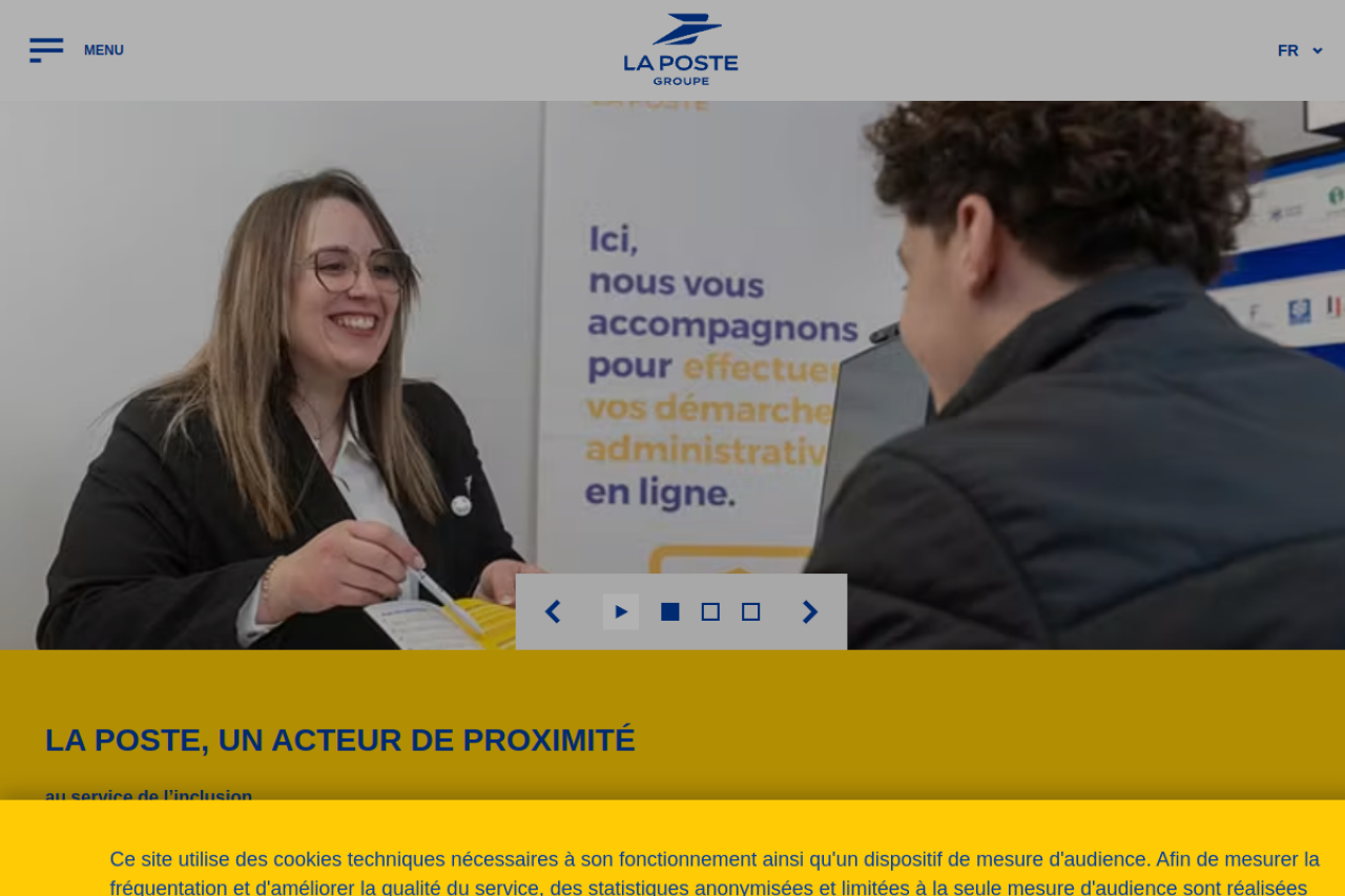 Capture d'écran de la page d'accueil de legroupe.laposte.fr