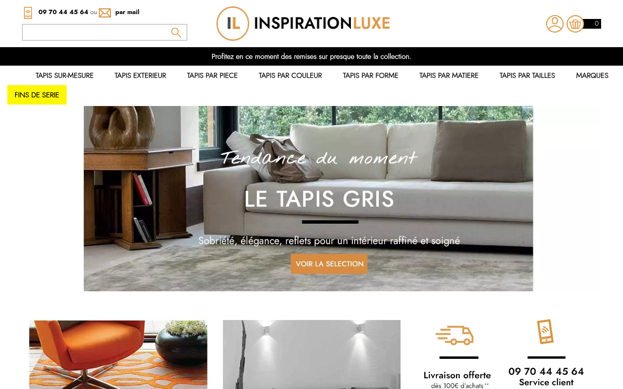 Capture d'écran de la page d'accueil de inspiration-luxe.com